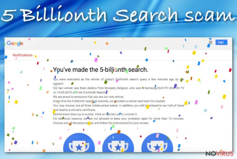 Google 5 Billionth Search scam