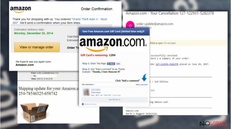 Samples of Amazon browser malware