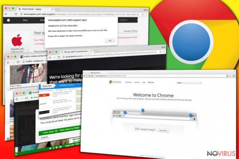Chrome adware serves various type of annoying ads