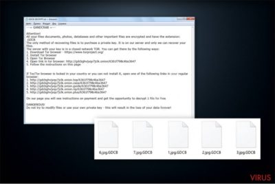 The image of GandCrab ransomware ransom note