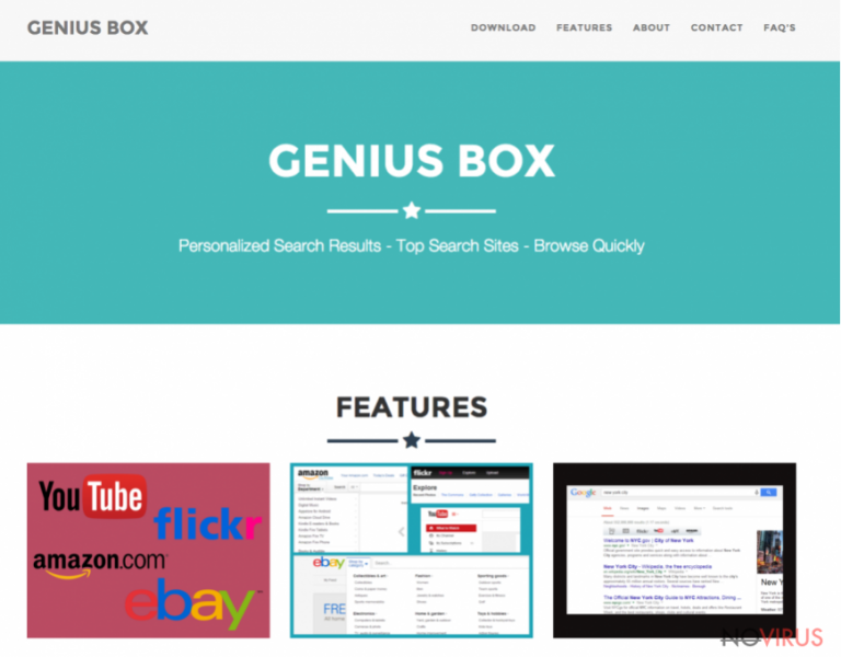 Genius Box website