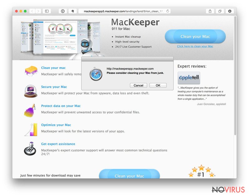 remove mackeeper popup