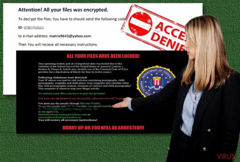 The image of Matrix ransomware virus