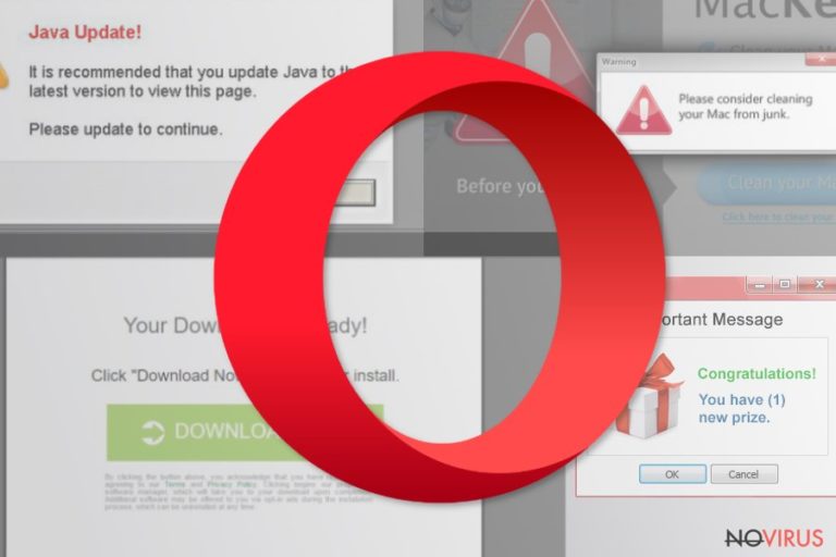 The image of Opera redirect malware