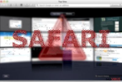 The picture showing Safari redirect infection