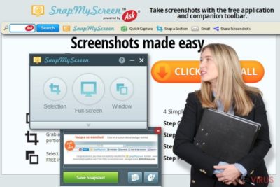 The illustration of SnapMyScreen virus