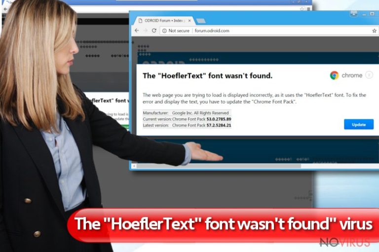 “The HoeflerText font wasn’t found” virus