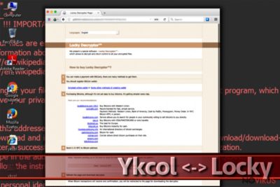 The screenshot of Ykcol ransomware 